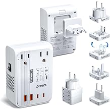 Upgraded 350W Voltage Converter US to Europe for Hair Straightener Shaver Toothbrush CPAP Camera Cell Phone - 220V to 110V Converter for European Travel, Power Converter Adapter Combo with PD Chargers