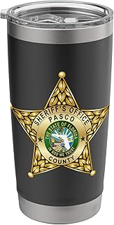 Pasco County Sheriff's Office Gold Badge Stainless Steel Insulated Tumbler
