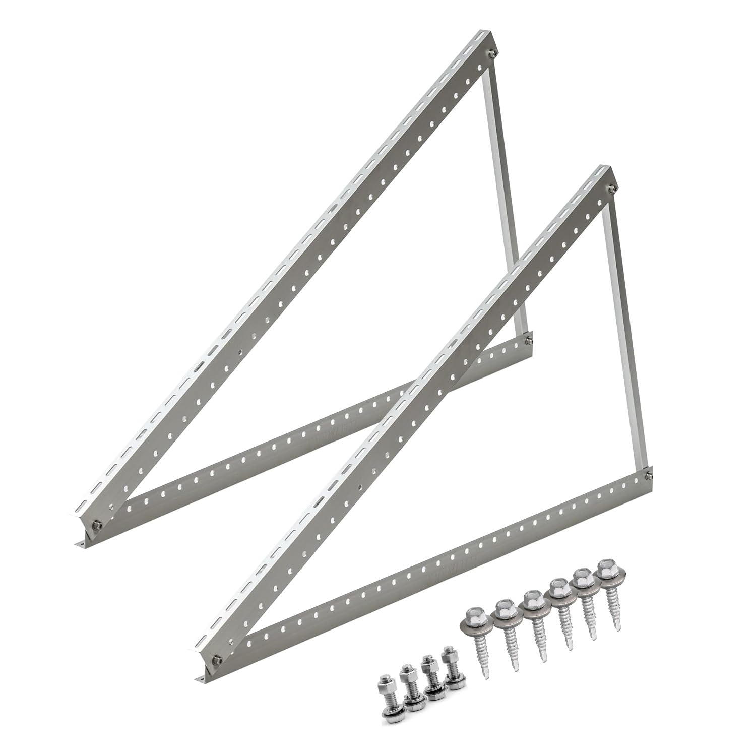 Set di supporti universali per impianto solare da balcone per pannelli solari e moduli solari 114 cm Robusto per montaggio a parete e su tetto piano, 0% IVA. Resistente alle intemperie, 1 coppia
