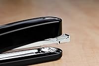 Vista 2 de Novus - Engrapadora ejecutiva B5, capacidad de 40 hojas, ingeniería alemana, grapa, pasador, tachuela, accionamiento de acero, negro (020-1273)