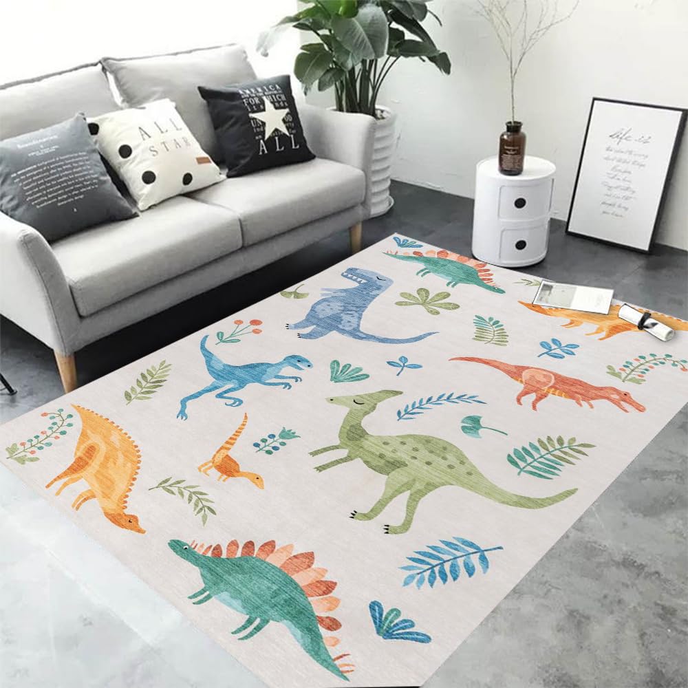 Tapis de jeu dinosaure doux pour chambre d'enfant, salon et camping