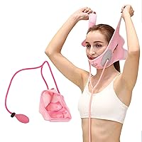 Vista 4 de Correa de adelgazamiento facial reutilizable, elevador facial inflable, cinturón de elevación facial en V, vendaje de estiramiento facial y apriete