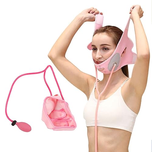 Miniatura 4 de Máscara facial reutilizable en V, correa adelgazante facial, elevador facial inflable, cinturón de elevación facial, máscara de barbilla para