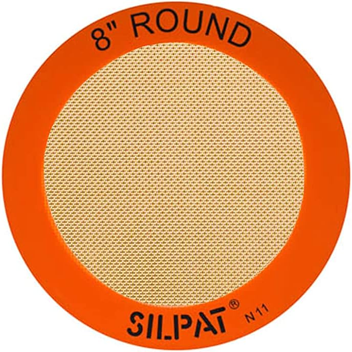 Silpat AE203007-01 Round Mat, 8" 8", Orange