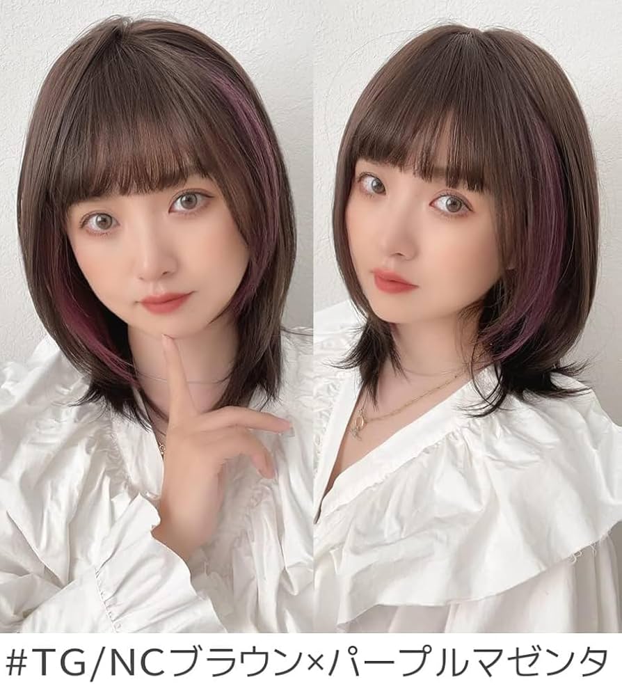 新品#4・ロングトップピース  ブラウンカラー ウィッグ ロング 自然[品番：BRLE0000472]｜Brightlele