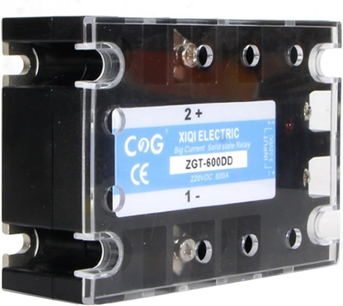 SSR-600DD 600A 220V 600V Big Voltage Single 1Phase JGX DC Control Heat Sink 3-32VDC to 5-220VDC DD Solid State Relay(3-L)