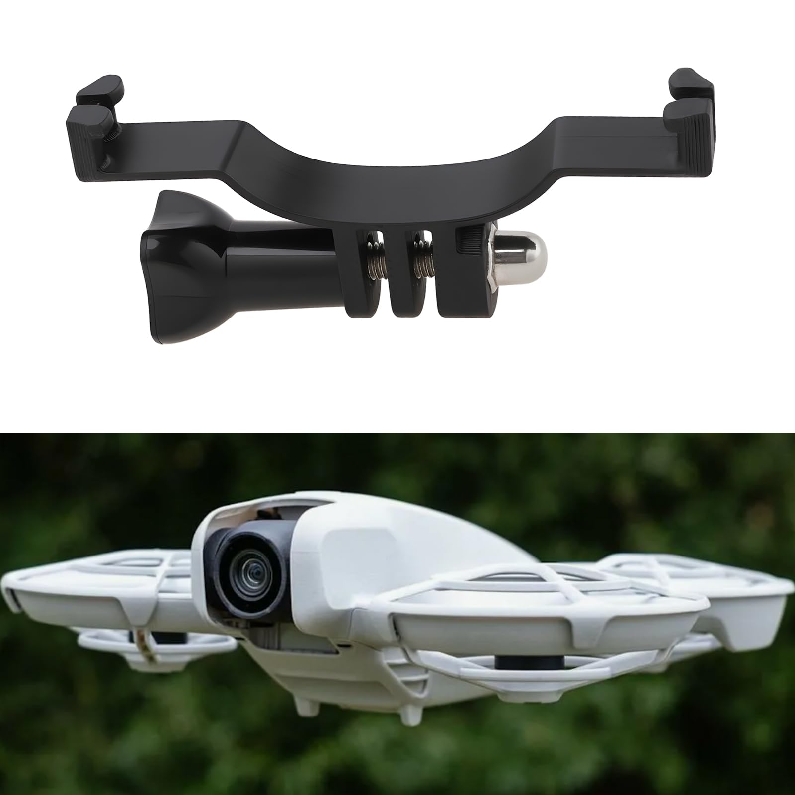 ECSiNG Support de Fixation Extensible pour Caméra Sportive Compatible avec DJI Neo 2 Noir 12 X 32 X 77,4 Mm