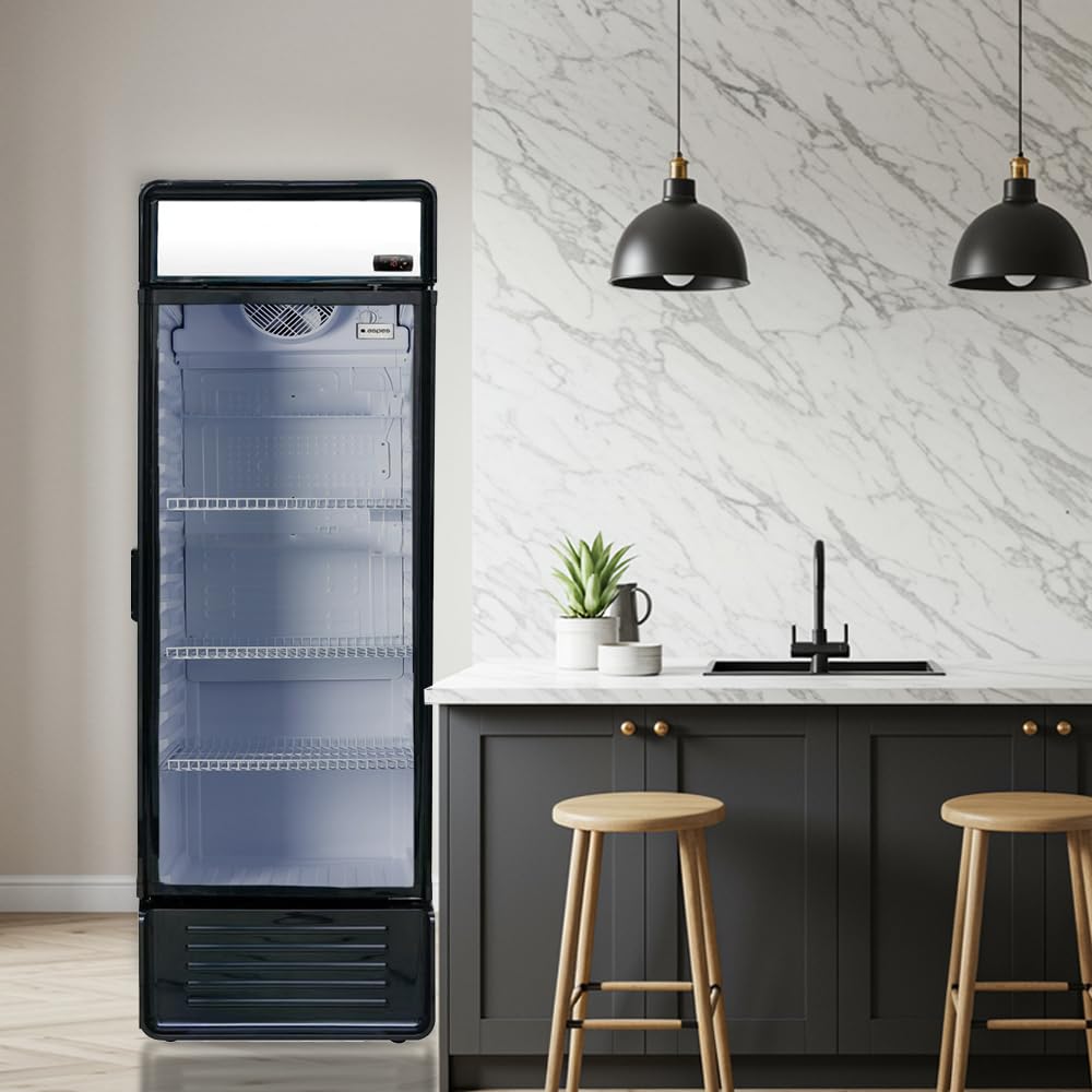 Aspes Frigorífico Horeca Negro, 1 Puerta ARH1856300ENF, Capacidad 345 Litros, Cíclica, Bajo Nivel Sonoro, Clasificación Energética D
