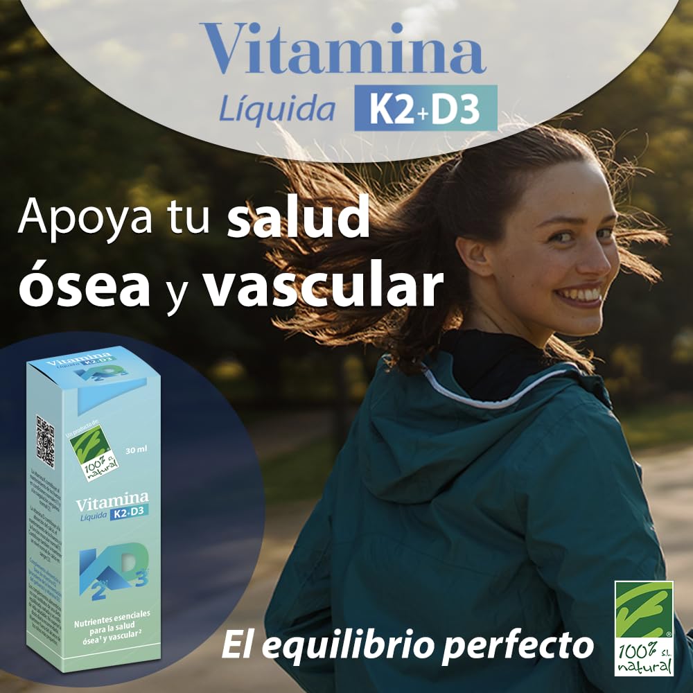Vitamina K2 MK7 y D3 en Gotas - 90µg K2 + 1000UI D3 por Dosis - 8 Meses - Fórmula Equilibrada - Apoya la Salud Ósea y Cardiovascular - Fijación Eficiente de Calcio - Alta Biodisponibilidad