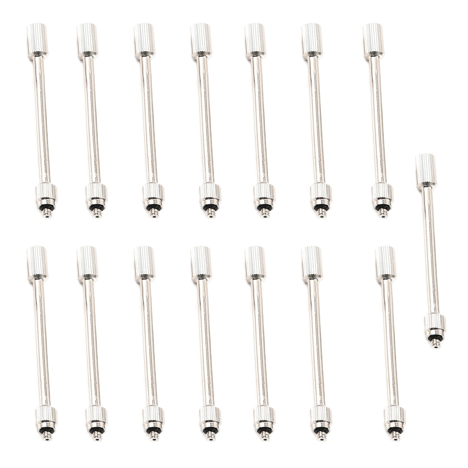 15 flexible Düsenverlängerungen aus Messing – 3 Größen (3/16 Zoll, 1/8 Zoll, 3/16 Zoll bis 1/8 Zoll) – Ideal für Nebelsysteme im Freien, Gartenbefeuchtung und -kühlung, 3/16 Zoll bis 3/16 Zoll, 23,