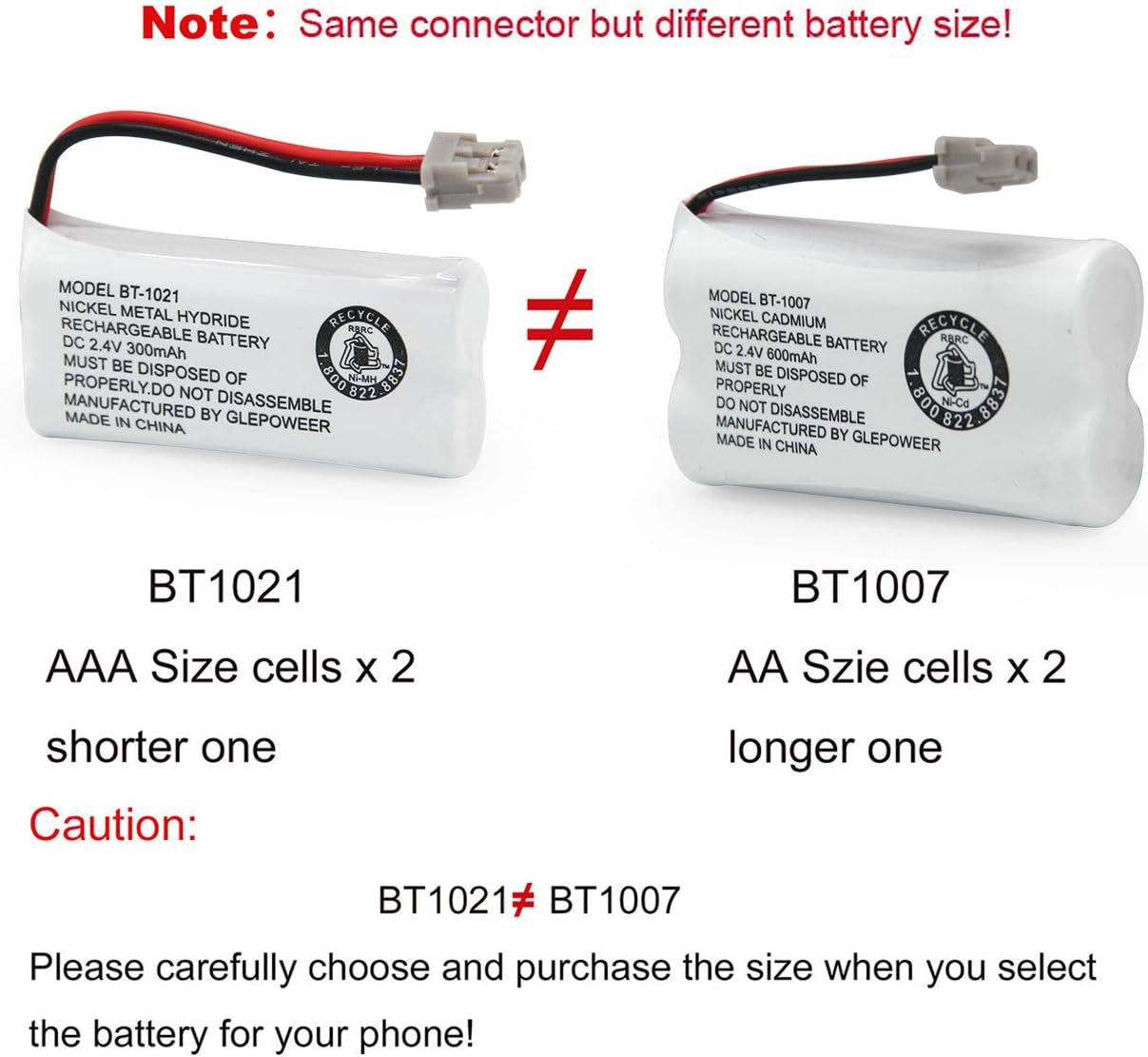 BT-1007 Cordless Phone Battery Compatible with Uniden BT1007 BT904 BT-904 BT1015 BT-1015 BBTY0651101 BBTY0460001 BBTY0510001 BBTY0624001 BBTY0700001 HHR-P506 HHR-P506A(4-Pack)