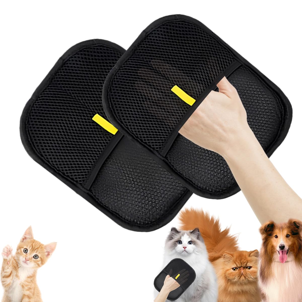 QIMMU 2 Stck Fell Magnet Handschuh,Katzenhandschuh,Fellhandschuhe  Katze,Katzen Handschuhe Fellpflege,Katzenhaarentferner Handschuh,Pet Hair  Remover Glove fr Hund und Katze : Amazon.de: Haustier