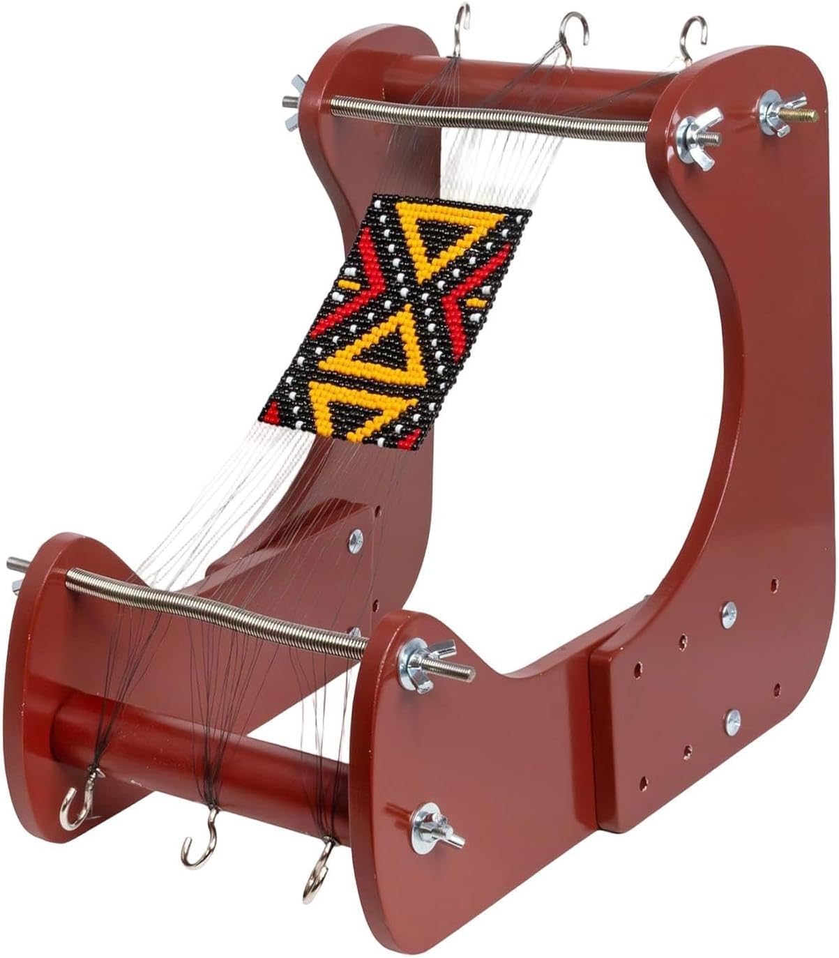 Bead Loom - Adjustable Standing Beading Tool Kit, Jewelry Weaving Frame Craft Device with Stable Base Smooth Thread Alignment System, Pattern Creation Function, Ideal for DIY Enthusiasts Beginners Adu
