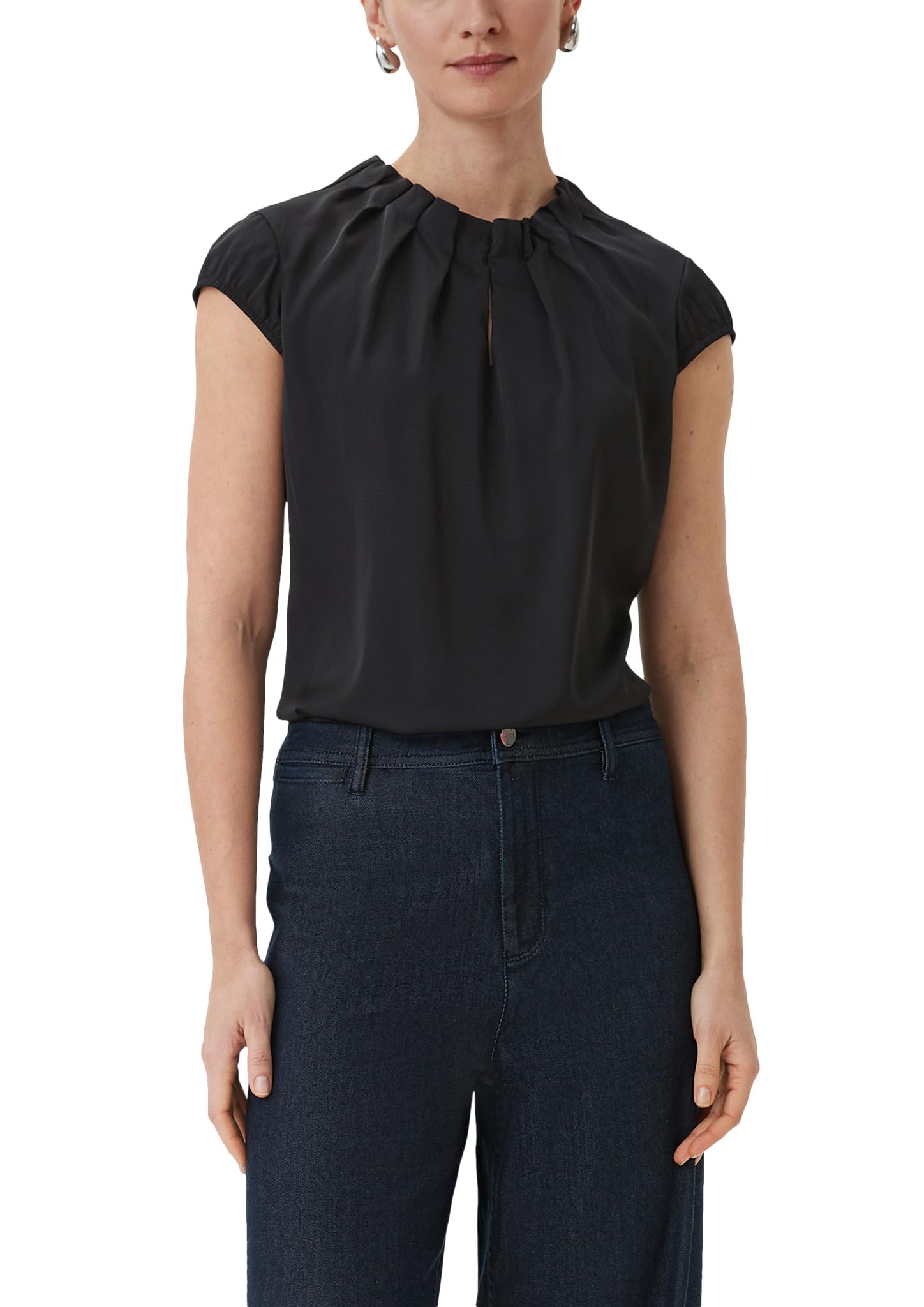 comma Women's 2147272 Blouse, Black-9999, 10