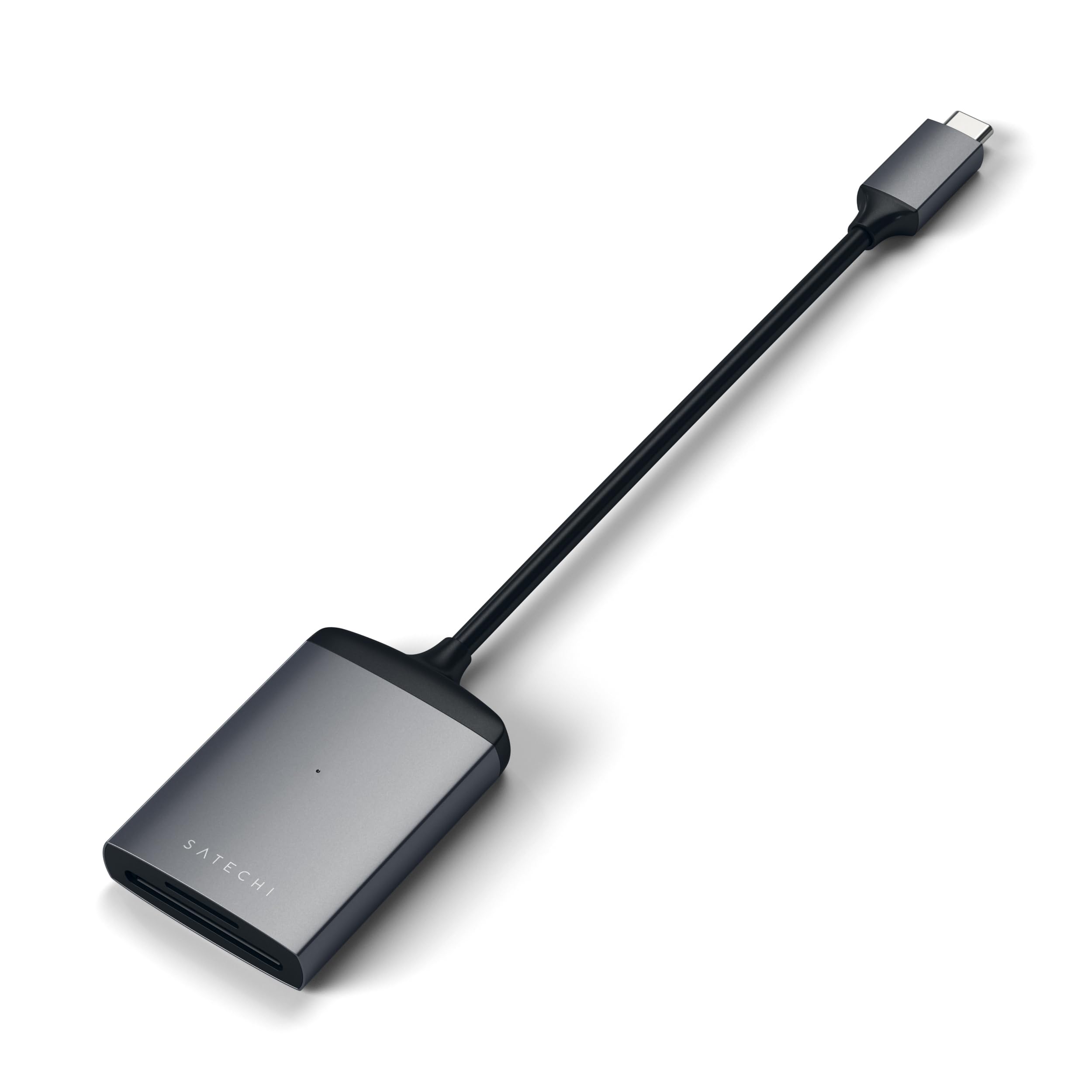 SATECHI Lettore di Schede Micro SD e SD UHS II in Alluminio USB C per MacBook Air e Pro, Laptop, PC, Tablet, iPad – Grigio Siderale
