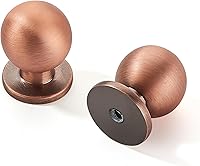 Vista 55 de khtumeware Atique - Paquete de 10 pomos de latón para gabinetes de 1-1/4 pulgadas, manijas de gabinete de un solo agujero, pomos de tocador, pomos