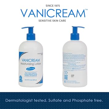Vanicream Moisturizing Lotion with Pump, 16 Ounce & Facial Moisturizer with SPF, 2.5 Ounce