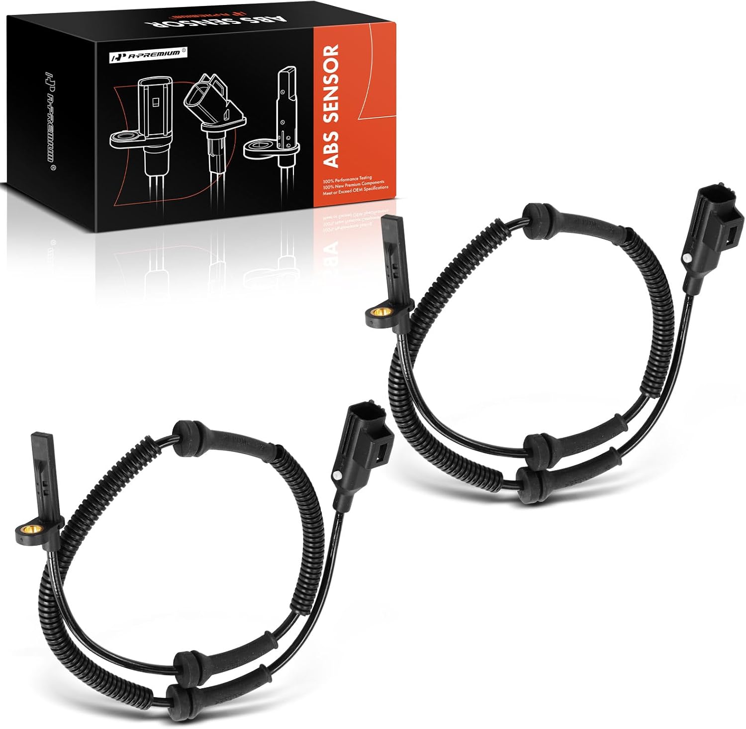 A-Premium ABS Wheel Speed Sensor Compatible with Land Rover & Jaguar Models - Range Rover Velar 2018-2023 Sport Utility, F-Pace 2017-2023 Sport Utility - Rear Driver and Passenger Side, 2-PC Set