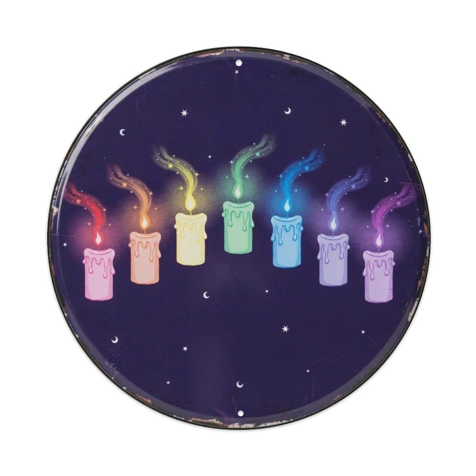 Dreams Compass Vintage Magical Round Metal Tin Sign Plaque