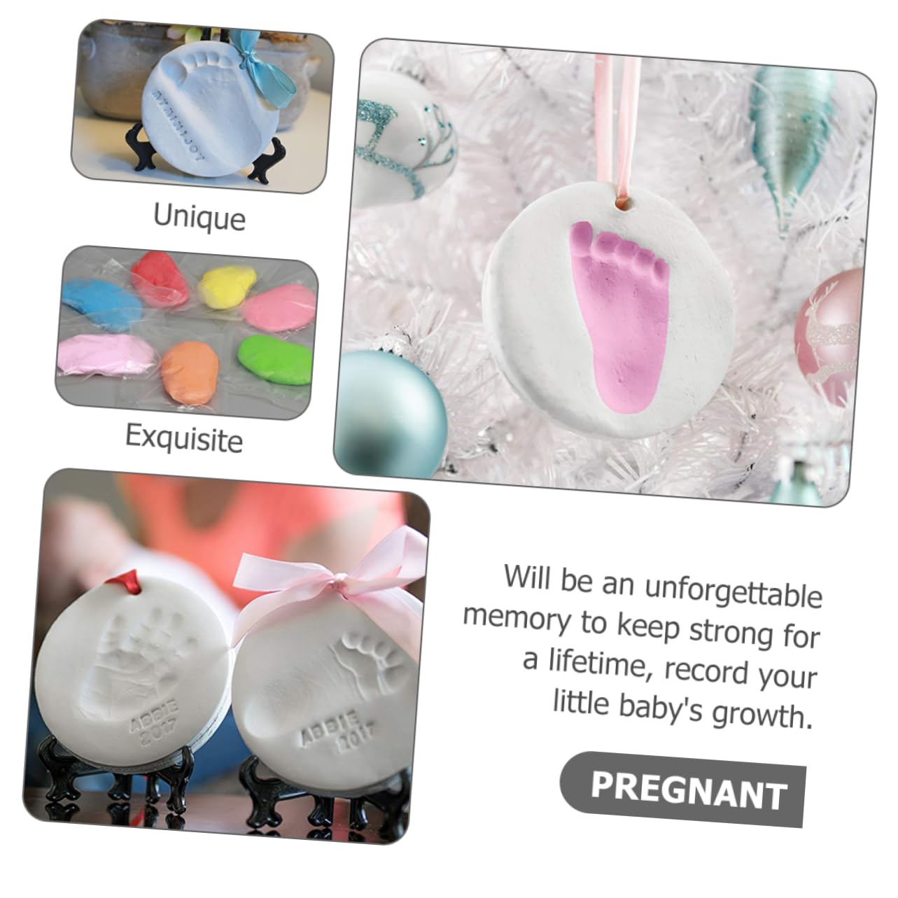 TOYANDONA 4pezzi Kit Impronte Mani e Zampe Ragazzo Ragazza Regalo per Nascita Argilla per Ricordi di Crescita