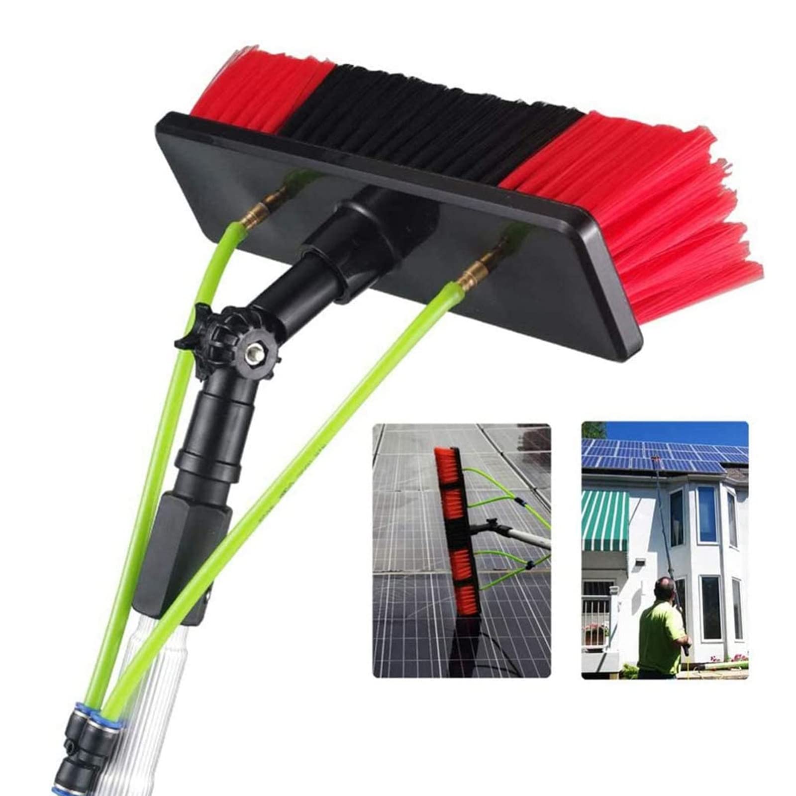 Aioneer Cleaning Pole, Window Cleaner Kit, Water/Hose Fed Pole, Window Cleaning Brush Equipment, Cleaning Photovoltaic And Solar Panels/50Cm Brush Head/8M/26.24Ft-50cm Brush -8M/26.24Ft