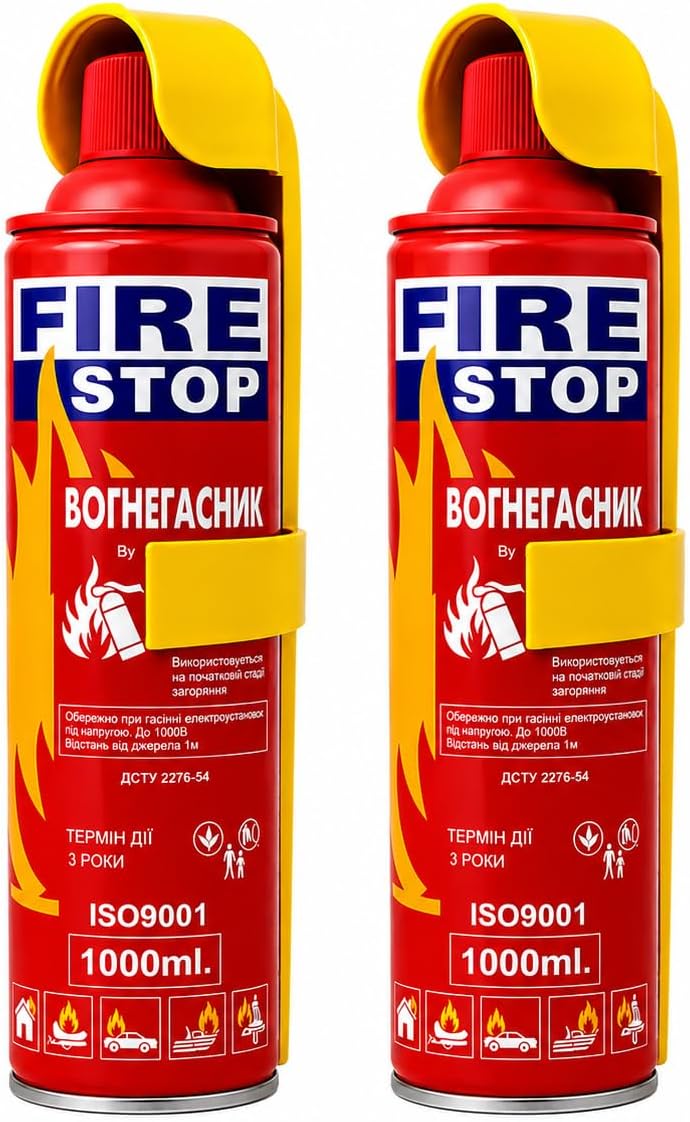 GOODONE2 500ML Fire Spray, Car Fire Extinguisher, Stay Safe 5-in-1 Fire Extinguisher, Extinguishing Water Based Spray, For Home, Kitchen, Car, Garage, Boat, Easy to Carry (500ML, Pack of 2)
