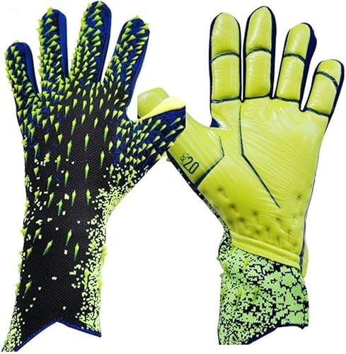 KLauer Guantes de portero para niños, guantes de portero de fútbol de látex antideslizante engrosados protección profesional tamaño 678910
