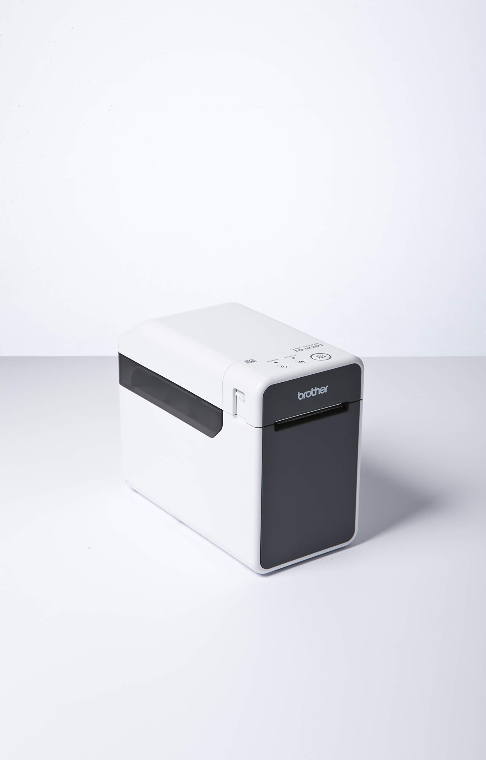 Brother TD-2020A Stampante per Etichette Professionale da 2 pollici, Tecnologia Termica Diretta, Stampa Etichette fino a 56 mm, 203 DPI, Velocità fino a 152.4 mm per sec, Interfaccia Seriale e USB