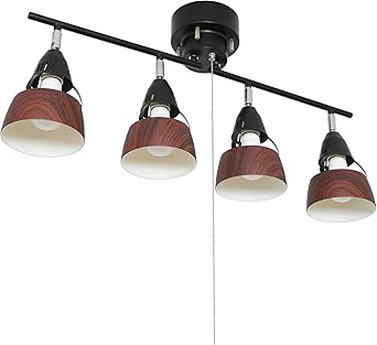 Amazon Jiya シーリングライト 4灯 スポットライト おしゃれ 天井照明 北欧 6畳 E26口金 Led対応 リビング照明 ダイニング照明 カフェ風 角度調節 折り畳み式 プルスイッチ付き 寝室 居間用 照明器具 電球別売 ストレート型 木紋シェード ブラウン Jiya ホーム Amazon Jiya シーリングライト 4灯 スポットライト おしゃれ 天井照明 北欧 6畳 E26口金 Led対応 リビング照明 ダイニング照明 カフェ風 角度調節 折り畳み式 プルスイッチ付き 寝室 居間用 照明器具 電球別売 ストレート型 木紋シェード ブラウン Jiya ホーム