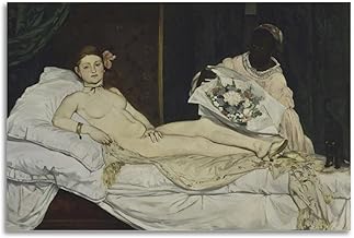 Édouard Manet_Olympia Famous Poster Decorative Painting Canvas Wall Art Living Rooms Bedroom Painting 08x12inch(20x30cm)