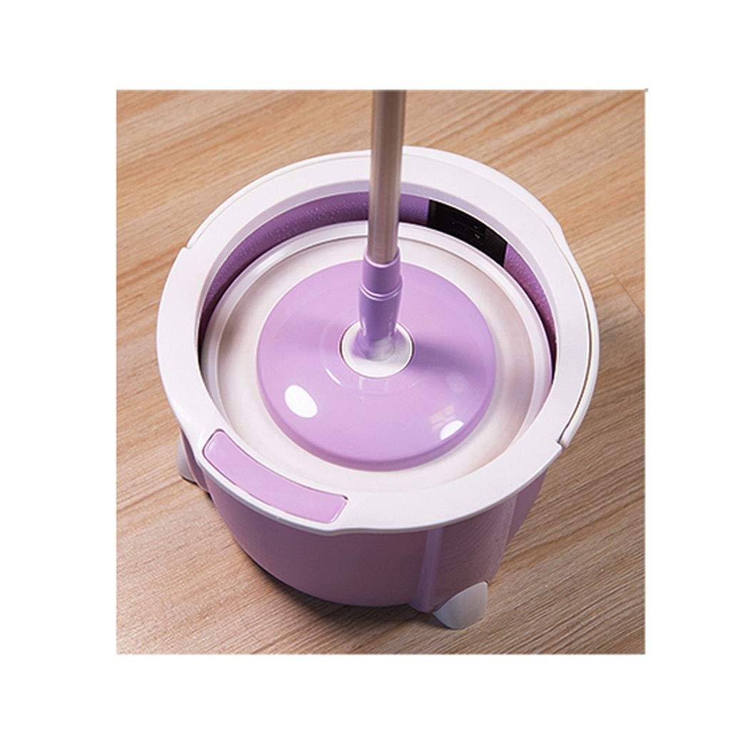 Fregona， Barra de trapeador Ajustable y Giratorio 360 Grados con 1 escurrido automático 2 Cabezales Microfibra