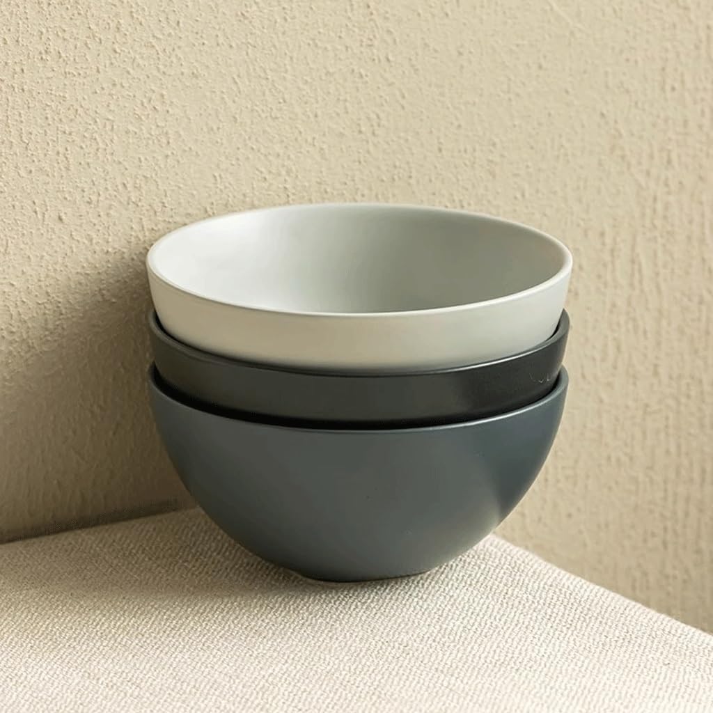 Contenitori Per la Conservazione Degli Alimenti Ciotola For Noodle Opaca, For Riso For Uso Domestico, For Macedonia, In Ceramica, For La Colazione Ciotola Per Zuppa di Noodle(2)