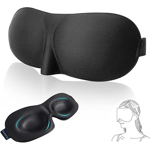 3D Memory Foam Sleep Mask - Black