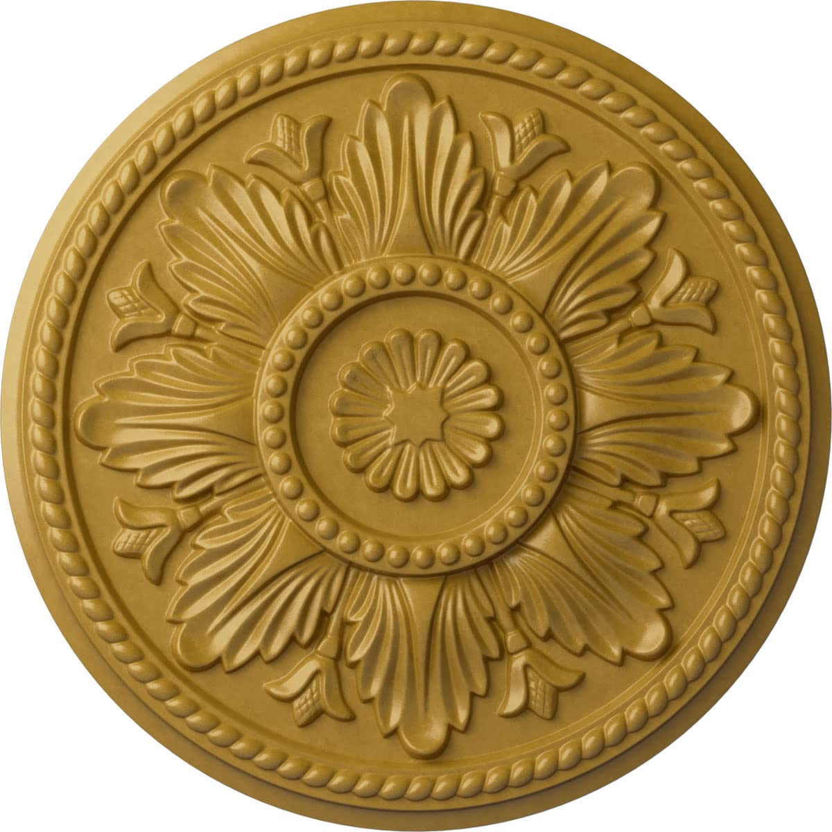Ekena Millwork CM18EDIGS Edinburgh Ceiling Medallion fits Canopies up to 5 1/4, Iridescent Gold