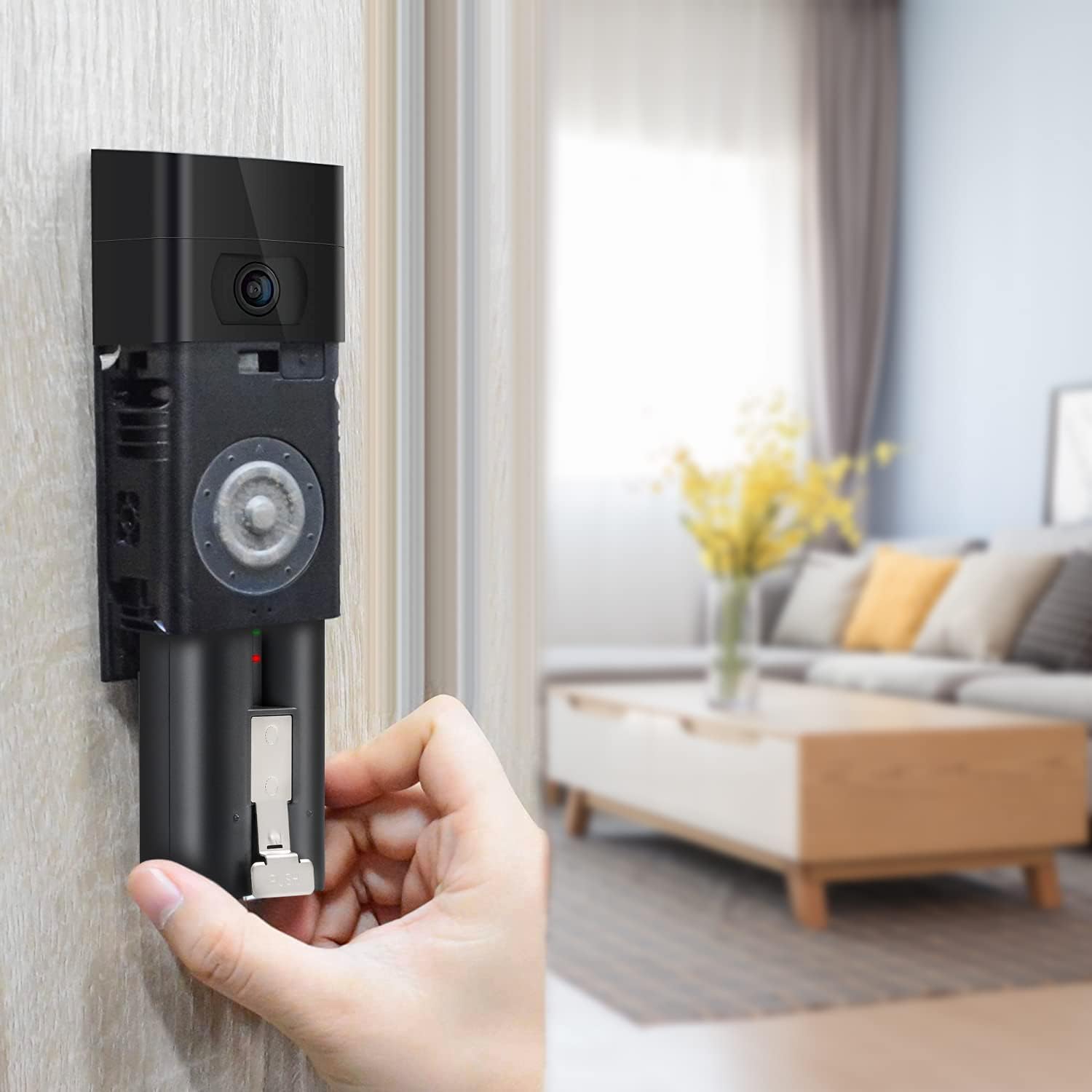 4 Pack Rechargeable Lithium-Ion V4 Batteries fit for Ring-Doorbell-Camera 2/3/4/3plus, Stick-Up Cam (2nd & 3rd Gen), Peephole/Spotlight Camera/Spotlight Cam solar/Camera Indoor Outdoor 3.65V 6040mAh