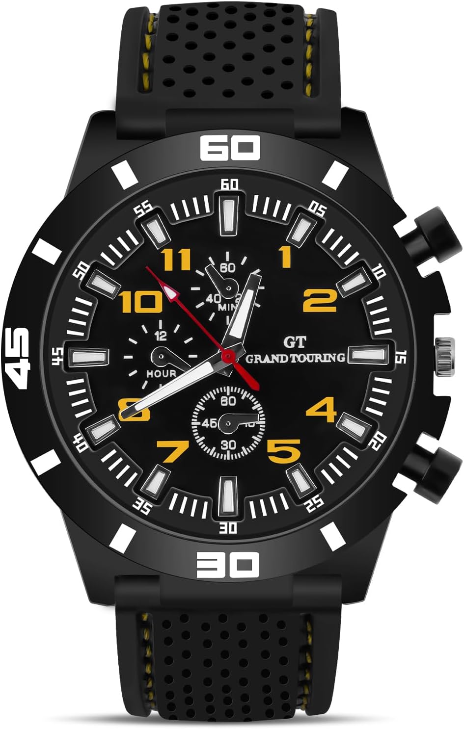 Mens Watches, 50MM Silicone Watch, Analog Quartz Gents Watch, Outdoor Sport Casual Fashion Men's Wrist Watches Elegant Gift for Men