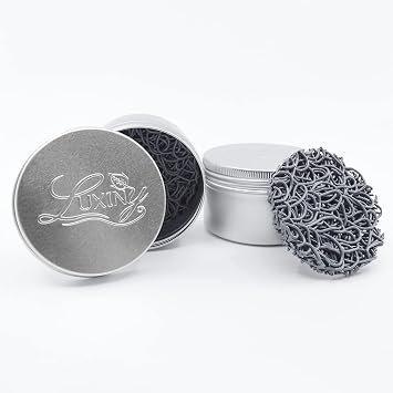 Luxiny Shampoo Bar Holder Tins & Travel Soap Case, with Soap Saver Pad Lift, Helps Bars Last Longer 2 Portable Rust Resistant Containers, 2 Grey Lifts
