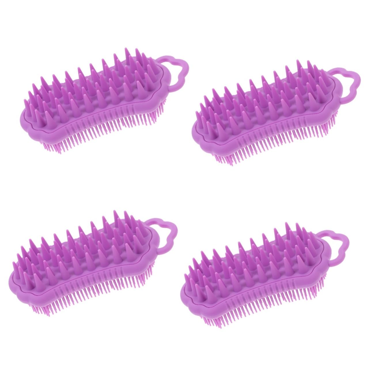 FRCOLOR 4stücke Silikon Kopfhaut Massagebürste Ergonomisch Gestaltete Waschbürste Für Gründliche Haarreinigung Und Entspannende Kopfhautmassage Für Damen Und Herren