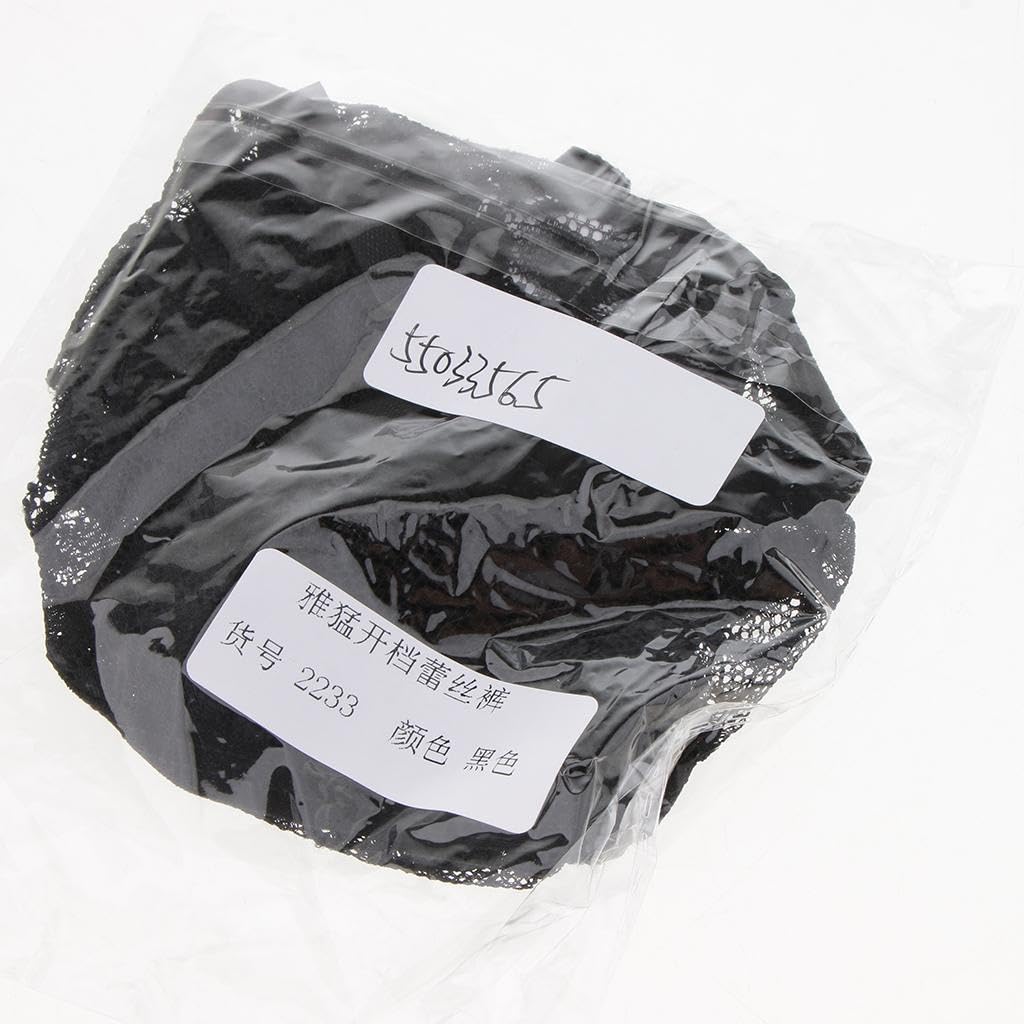 ZOOMELLA Womens Sexy Floral Lace Thong Underwear Crotchless Panties Lingerie Black-image-24