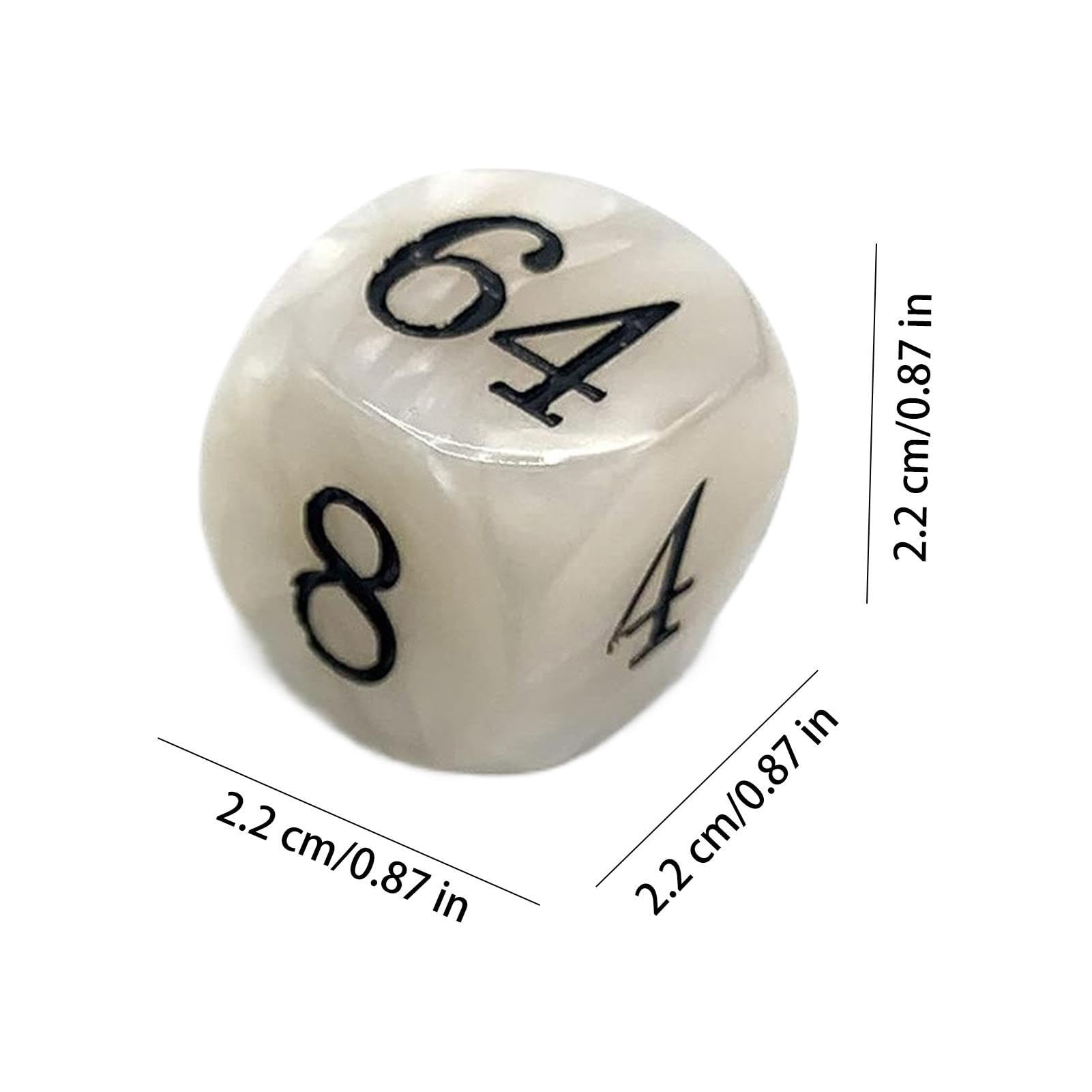 Yupeuooe Dados De Duplicación Para Backgammon – Set De 5 Dados Acrílicos Con Bolsa De Almacenamiento, Ideal Para Mejorar Tus Partidas Y Noches De Juego En Familia