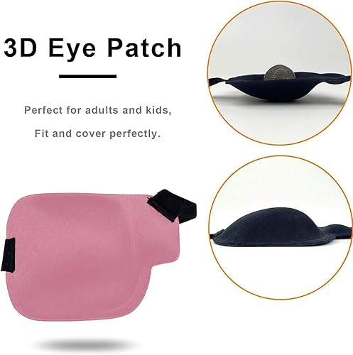 Vista 34 de Parche para ojos 3D, parches médicos para adultos y niños, parches para ojos perezosos para ambliopía 3D para ojo izquierdo Negro