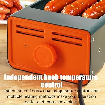 Hot Dog Roller - 18 Capacity, Non-stick Stainless Steel Rollers, Detachable G