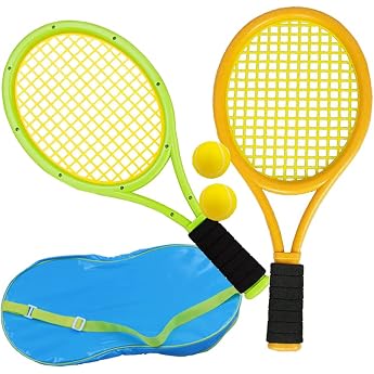 Beach Tennis Set Tennis Racket Childrens Racket Set with 2 Tennis Balls and Bag Softball Tennis Game Set Childrens Toy for Children from 3-6 Years