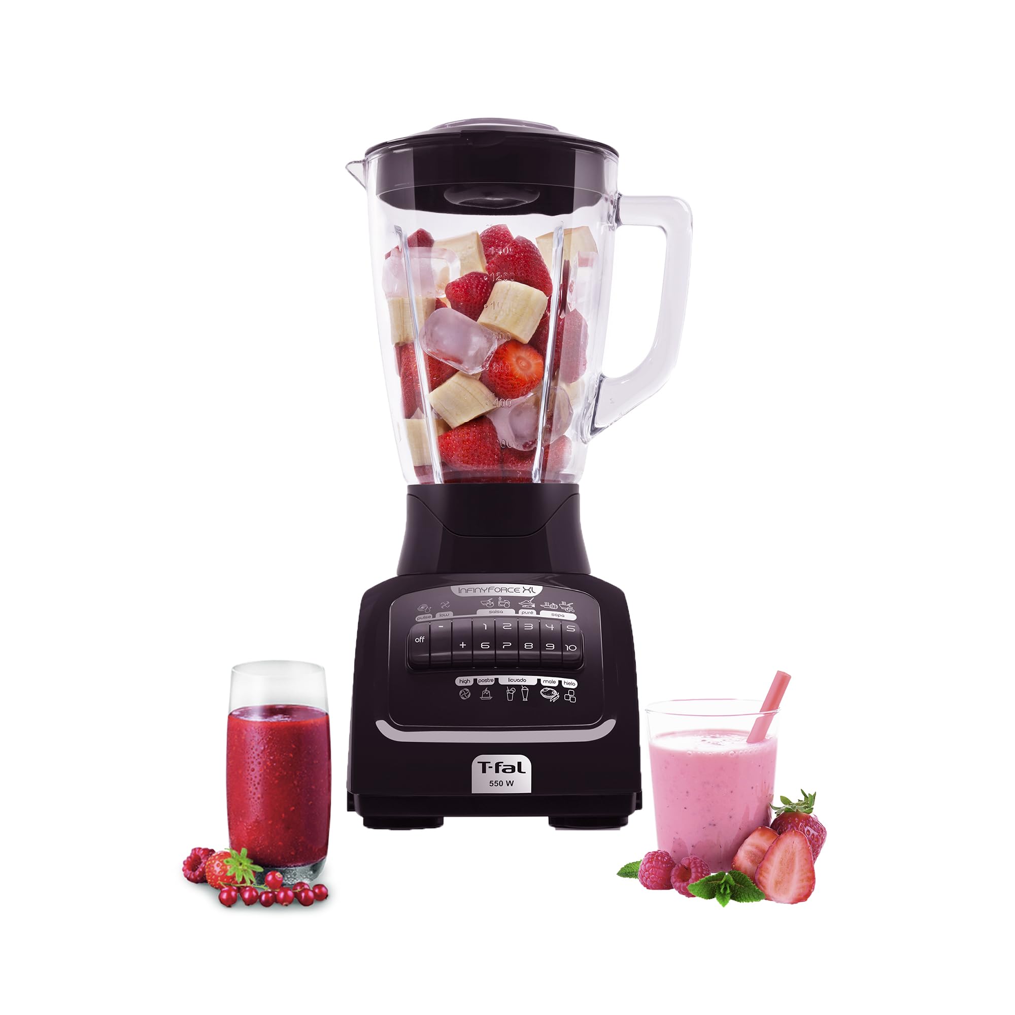 T-FAL Licuadora Infiny Force XL 10 velocidades negra