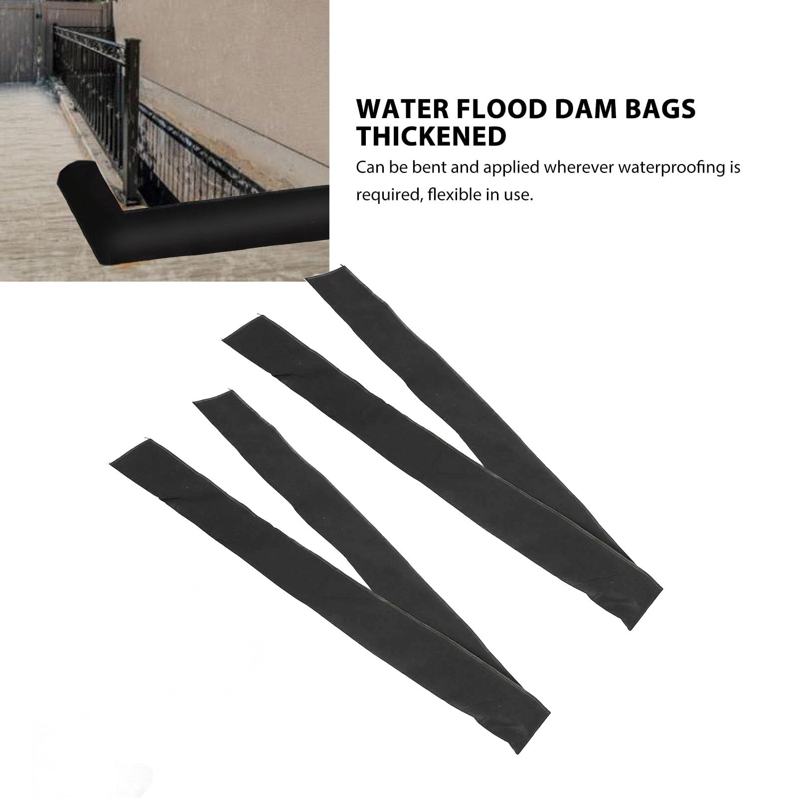 2 Piezas Barreras de Inundación Activadas por Agua 300x16cm Bolsa Presa Reutilizable Absorbente Prevención para Garaje,Sótano