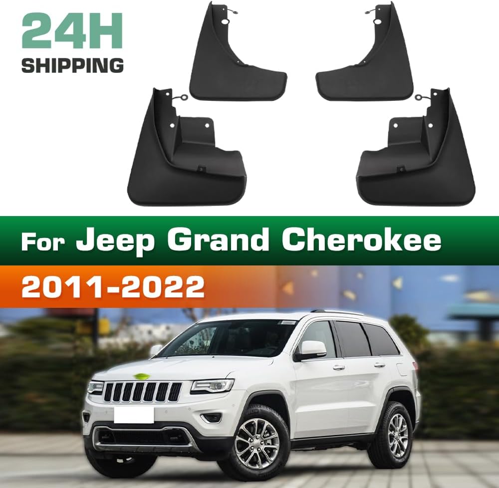 4PCS Car Mud Flaps Splash Guards Mudguards Car Mud Flaps Compatible with Jeep Grand Cherokee WK2 2011 2012 2013 2014 2015 2016 2017 2018 2019 2020 2021 2022