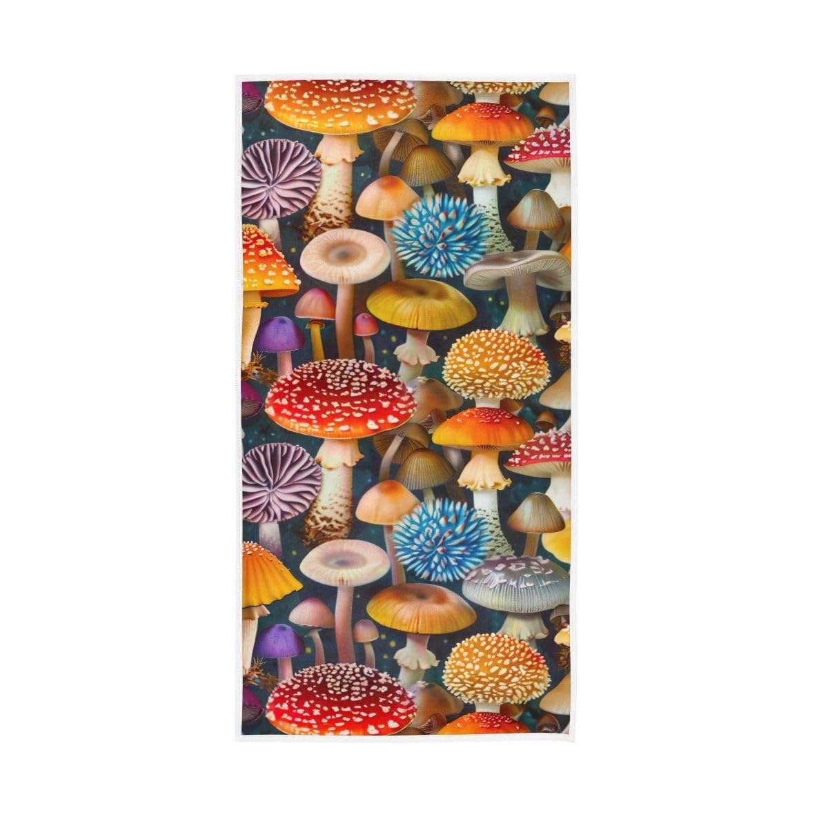 HUYGD Colorful MushroomHand Towel, Lightweight Towels for Hand, Face, Hair, Yoga, Kitchen, Bath 15 x 30 Inches