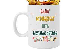 Bavarian Dog Oktoberfest 11 Oz White Ceramic Coffee Mug