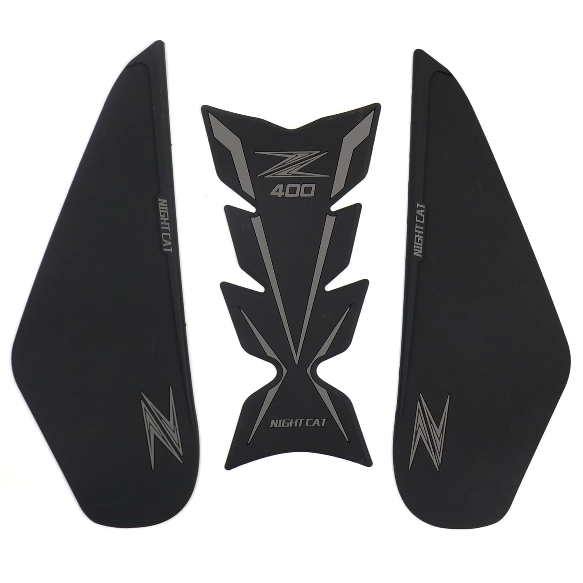 NIGHT CAT Fuel tank protection sticker,compatible with Z400,motorcycle fuel tank protection pad,both sides of the non-slip fuel tank side sticker(Z400