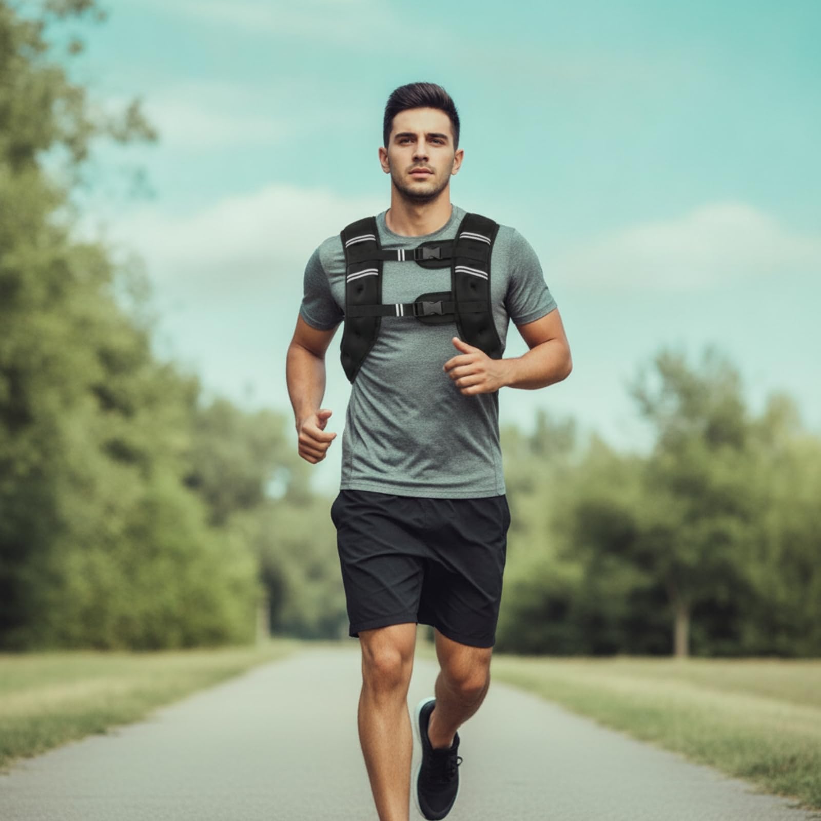 LOVIVER Gilet Zavorrato da Allenamento Fitness Pesato Regolabile in Neoprene con Schiena Aperta Traspirante per Massima Ventilazione Adatto per Corsa Escursionismo Palestra